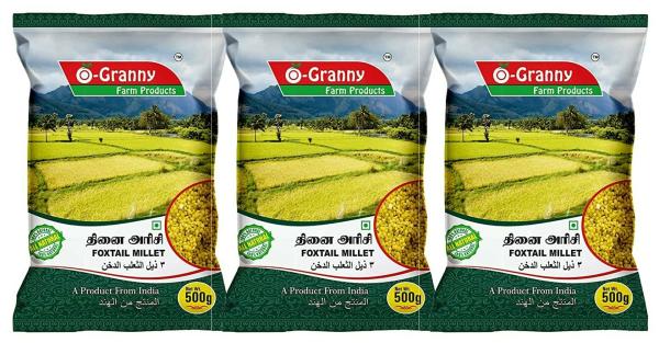 ogranny farm products foxtail millets rice natural organic grains combo pack of 3 x 500g high protein high fiber rice perfect for diets daily use product images orva4dk7q58 p598731177 0 202302240930