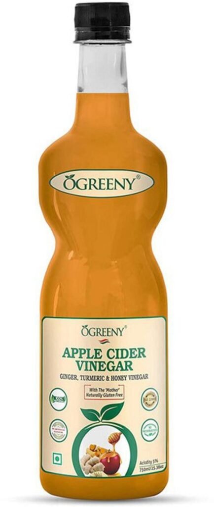 ogreeny apple cider vinegar mother with ginger turmeric and honey 750 ml pack of 1 product images orv4yzrdusm p594702279 0 202210202042