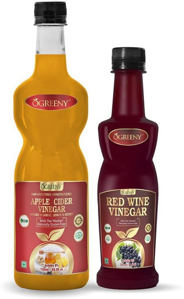 ogreeny apple cider vinegar with garlic ginger lemon honey and red wine vinegar non alcoholic combo of 2 product images orvr99pal9i p594697918 0 202210201842