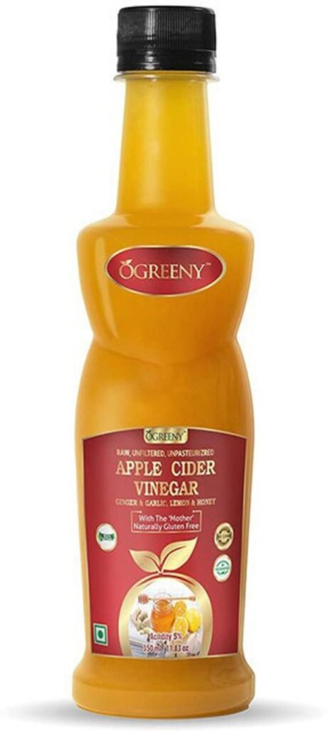 ogreeny apple cider vinegar with mother garlic ginger lemon and honey 350 ml pack of 1 product images orvrcvymhuv p594697703 0 202210201835