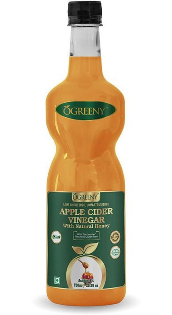 ogreeny apple cider vinegar with natural honey 750 ml pack of 1 product images orvticadw80 p594709790 0 202210210021