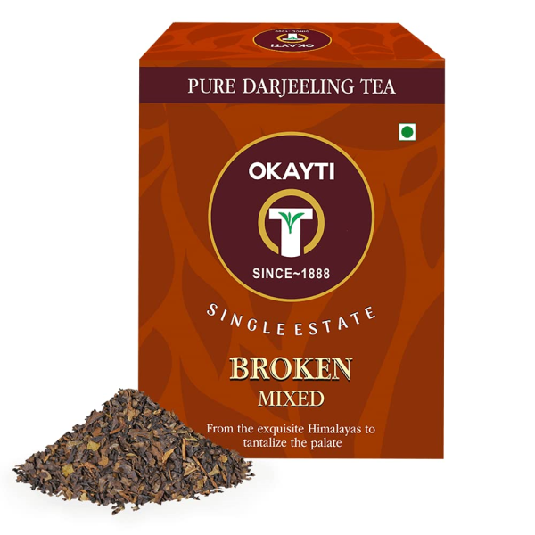 okayti broken mixed darjeeling black tea 250 gm organic single estate black tea product images orvomlnbair p596262818 0 202212101240