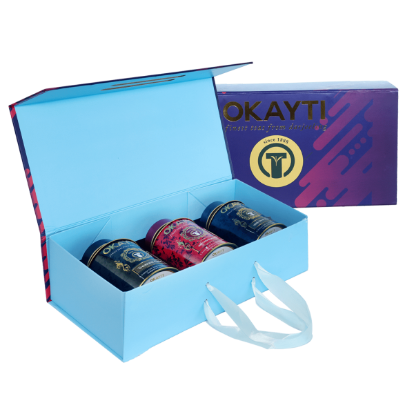 Okayti Precious Assortment Darjeeling Tea Gift Set (Pack of 3) – 175 Gm | Darjeeling Tea Gift Pack for Festive Occasion | Golden Tippy Tea, Silver Needle White Tea and Oolong tea