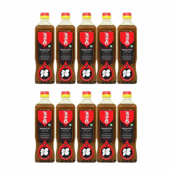 oreal cold pressed mustard oil pack of 10 1 litre each 10 litres product images orvpsmpue1k p598417503 0 202302152125