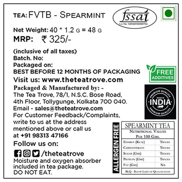 organic spearmint tea bags for pcos 40 eco friendly tea bags in resealable pouch by the tea trove product images orvhxycyadq p593955776 8 202211291312