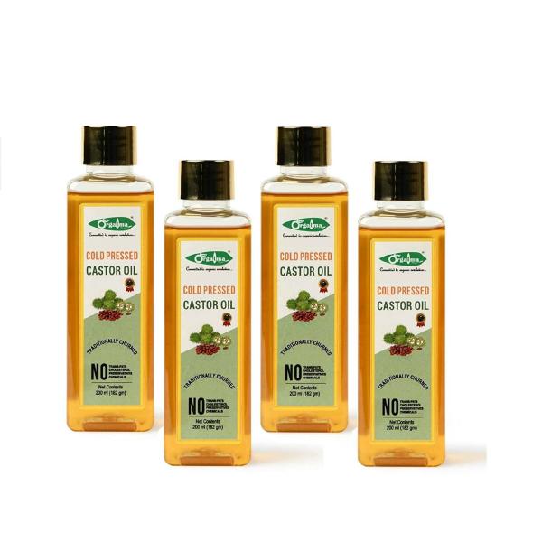 orgatma cold pressed castor oil 200 ml pack of 4 product images orv34tui8ot p592291119 0 202206301946