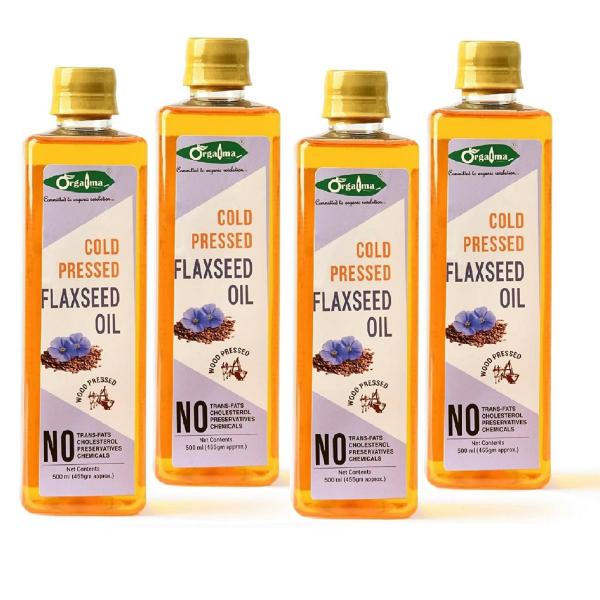 orgatma cold pressed flax seed oil 500 ml pack of 4 product images orvliy06ttm p592282031 0 202206301405