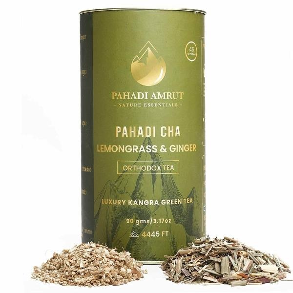 pahadi amrut lemongrass and ginger tea luxury kangra green tea 100 herbal orthodox tea 90 gm product images orveovb5jvl p597511413 0 202301120608