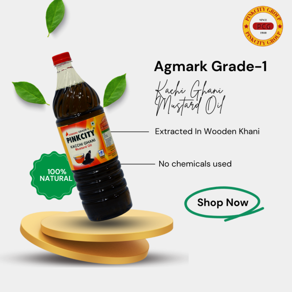 pinkcity agmark grade 1kachi ghani mustard oil 1 litre bottle x 8 pack of 8 cold pressed organic product images orvidcad5bb p597973880 1 202301302213