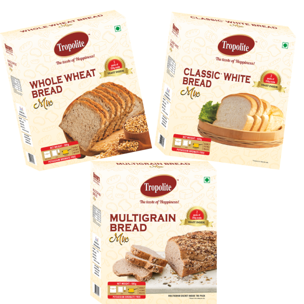 ropolite bread mix combo pack whole wheat bread 500 g classic white 500 g multigrain 500 g product images orvswfnakgw p596286019 0 202212121046