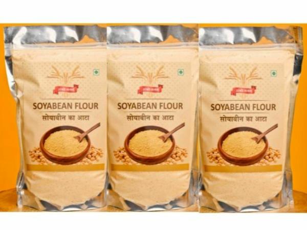 sambhojanam best quality soyabean flour soyabean atta 900 gm each pack of 3 2700 gm product images orvaakh7fzk p594678107 0 202211111338