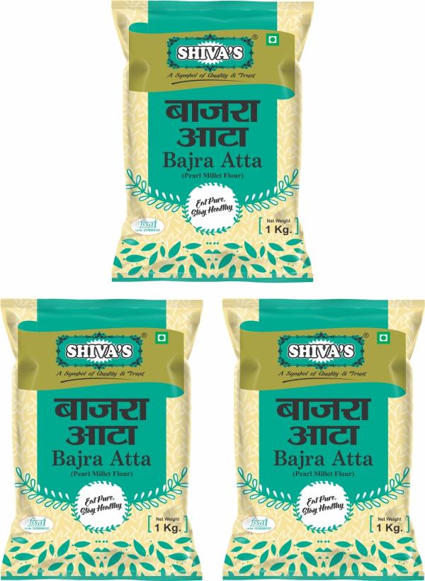 shiva s bajra flour pearl millet flour bajra atta 1 kg pack of 3 product images orvnexlal8e p594306974 0 202210062142