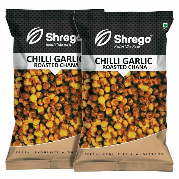 shrego chilli garlic roasted chana healthy snack and namkeen 300g 2x150g vacuum packed product images orvfwyqf676 p591233449 0 202205060548