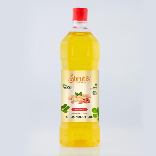 shrutis cold pressed groundnut oil peanut oil chekku kachi ghani 1 lt product images orvfcq6jxjg p591875669 0 202206030534