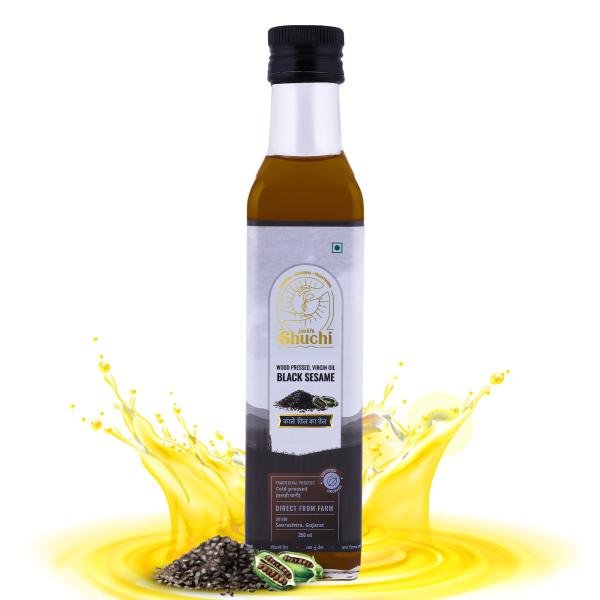 shuchi wood pressed sesame oil 250ml organic cold pressed sesame oil with no preservatives virgin natural healthy cooking oil extracted using lakdi ghani kacchi ghani chekku method product images orvmds5iwz8 p593923610 0 202209212229