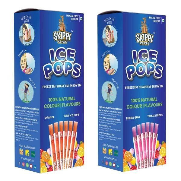 skippi icepops 100 natural ice pops bubble gum orange flavors 12 12 pops boxes product images orvyc5fcg95 p593819652 0 202209161759