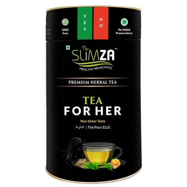 slimza premium quality wellness tea for her with shatavari 100gm pcod pcos ayurvedic herbs cinnamon fennel ginger mint senna rose tulsi product images orvxlr0xgl1 p596528431 0 202212211002