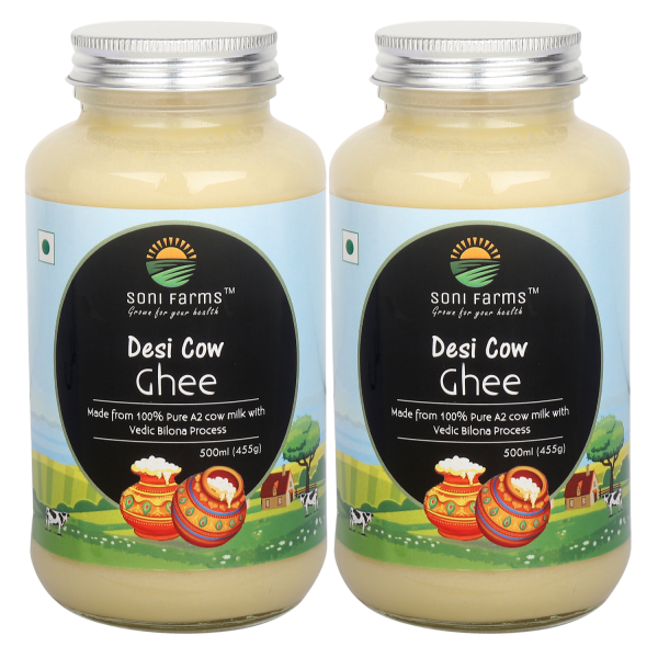 soni farms pure healthy a2 desi cow ghee vedic bilona process 1 ltr 500ml x 2 product images orvoxmyzkjw p593490429 0 202208271626