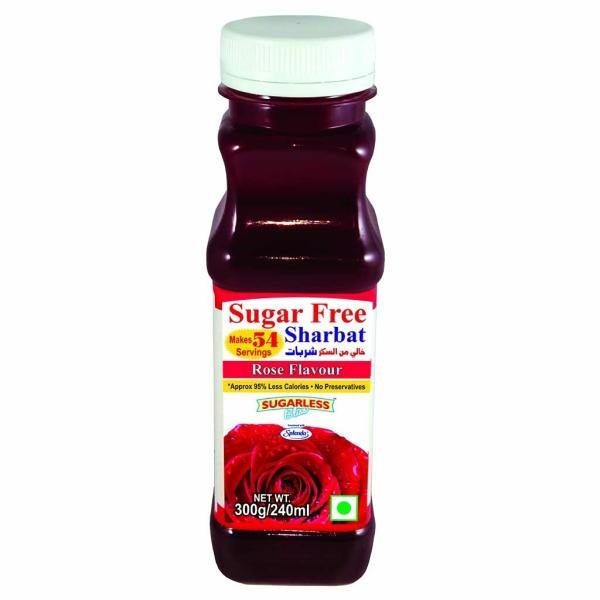 sugarless bliss sugar free rose syrup 300 gm makes 16 liters 84 glasses zero calories product images orvr4zsr1gy p596898335 0 202301031600