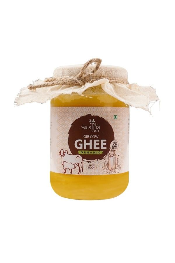 swatma gir cow ghee organic 100 a2 milk 500ml 100 pure ghee made from grass fed gir cow whole milk product images orvsoj0pdsd p591455105 0 202205191236