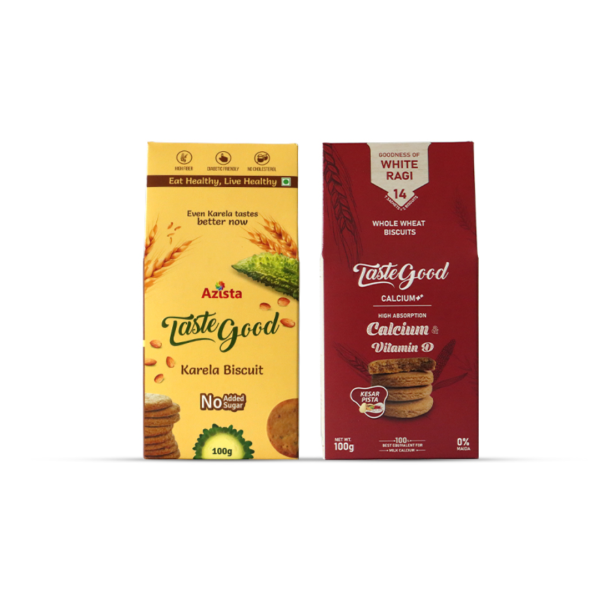 taste good combo 2 pack of karela biscuits and 2 pack of calcium biscuits 100g x pack of 4 product images orv5tmitmdp p598509120 0 202302181200