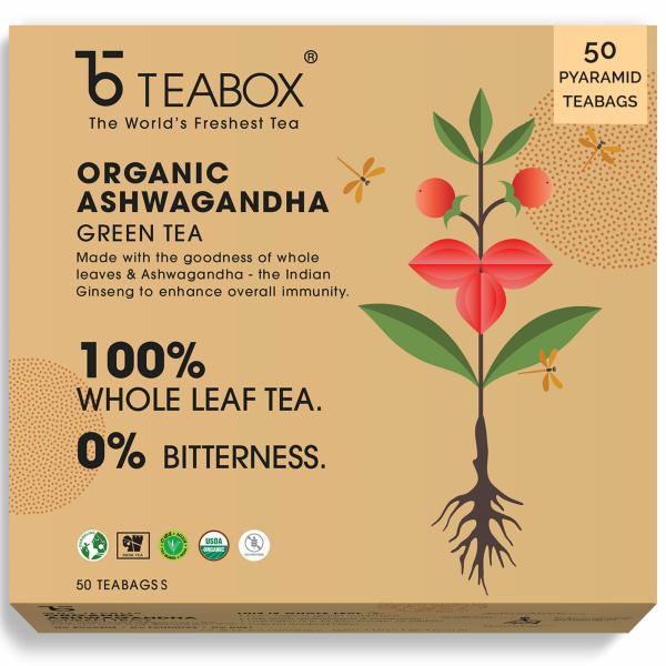 teabox ashwagandha green tea bags 25 pieces for immunity boosting improved memory made with 100 whole leaf natural ashwagandha cardamom 2 free samples included product images orv4wmwa7a9 p591264679 0 202205100754