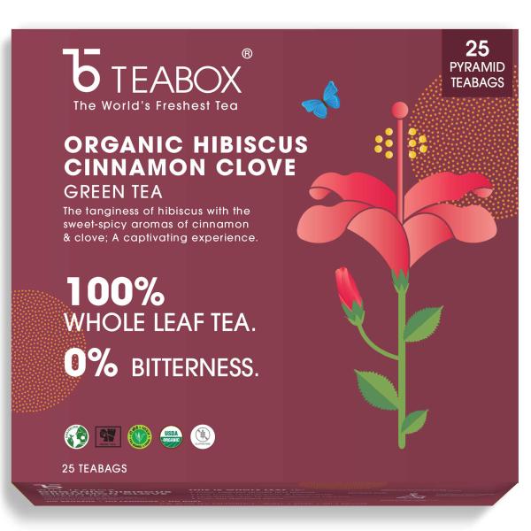 teabox hibiscus cinnamon clove green tea bags 25 pieces for healthy heart made with 100 whole leaf natural hibiscus cinnamon clove 2 free samples included product images orvprjrzu0z p592064458 0 202206132202