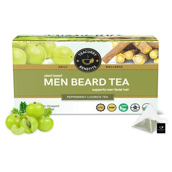 teacurry beard tea 1 month pack 30 tea bags helps with hair growth shine repair strength product images orvbyscww2h p595203449 0 202211101334