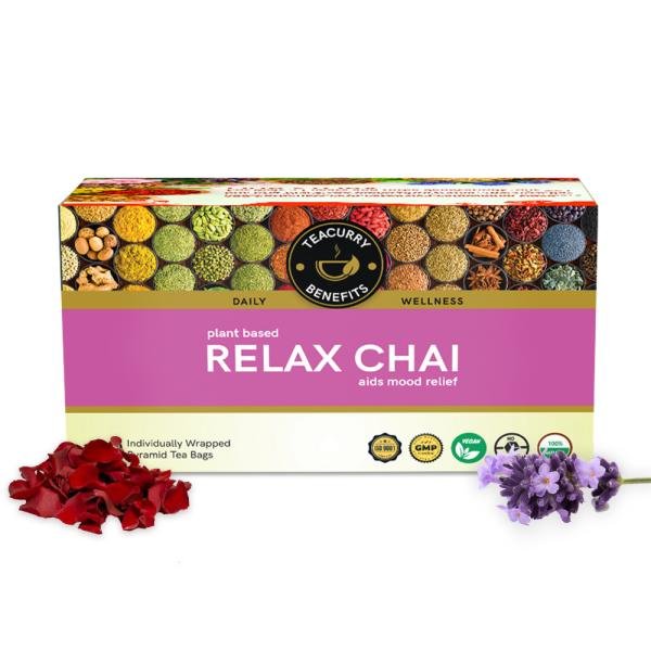 teacurry calm relax tea 1 month pack 30 tea bags helps with anxiety stress and depression product images orvaoai0umx p595264344 0 202211121409