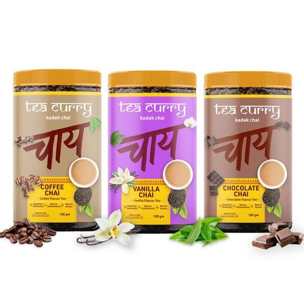 teacurry flavored chai combo pack 100 gms coffe vanilla chocolate product images orvczynabz4 p594461225 0 202210181400