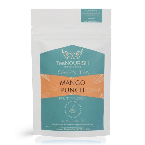 teanourish mango punch green tea loose leaf tea delicious refreshing real mango iced tea 100gms pack product images orvh9it9mgn p596079082 0 202212051918