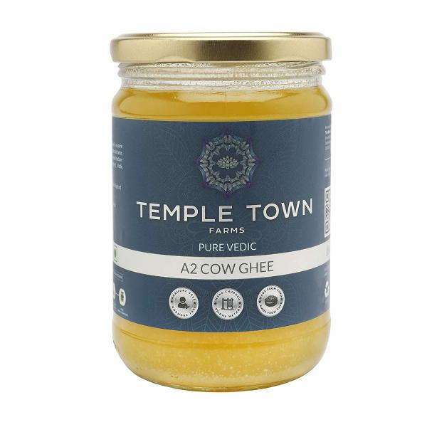 temple town farms organic pure vedic a2 cow ghee 300gm a2 pure desi ghee 100 pure ghee bilona two way hand churned indian gir cow ghee pure a2 ghee natural healthy product images orvi4yx3bam p594021502 0 202209241100