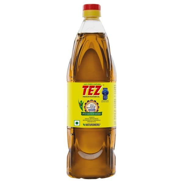 tez premium kachchi ghani mustard oil 1 l bottle product images o490006686 p490006686 0 202207041721