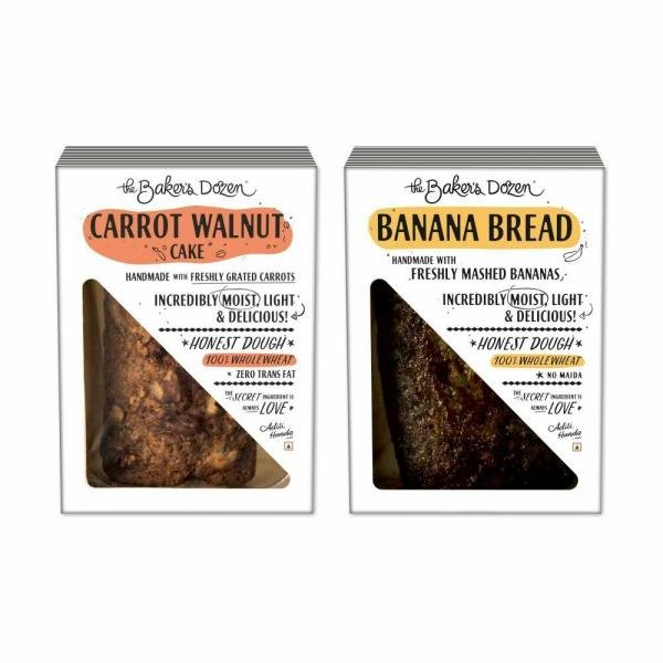 the baker s dozen healthy wealthy combo banana bread 200g carrot walnut cake 150g product images orv6uad6kxg p595438340 0 202211231001