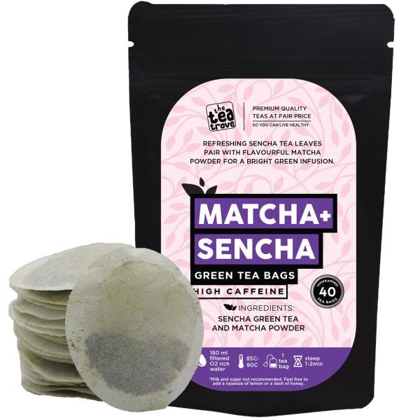 the tea trove japanese matcha green tea bags 40 eco friendly matcha tea sencha green tea bag in resealable pouch matcha green belly fat tea for women and men by the tea trove steep hot or iced product images orv0z7brsot p593955911 0 202209222005