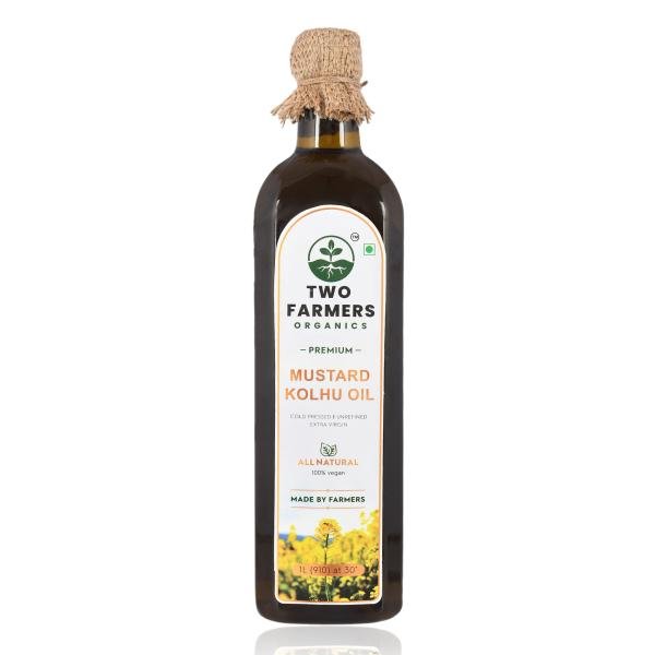 two farmers organics mustard oil 1l cold pressed unrefined extra virgin 100 pure and natural kacchi ghani sarso oil product images orvcnyqoouh p596620713 0 202212241430