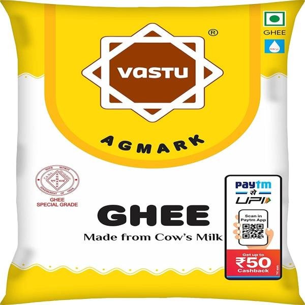 vastu cow ghee 100 authentic cow ghee with rich aroma for better digestion and immunity 1 litre plastic pouch pack of 1 product images orve5svaeen p596558463 0 202212221130
