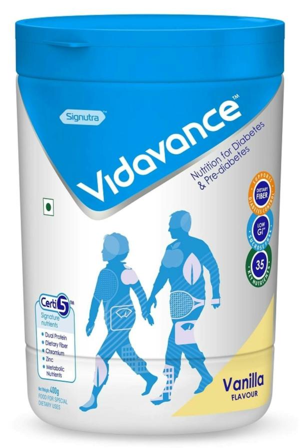 vidavance advanced nutrition for diabetes and pre diabetes bib vanilla flavored 400g product images orvj2vnywsx p598924488 0 202302282043