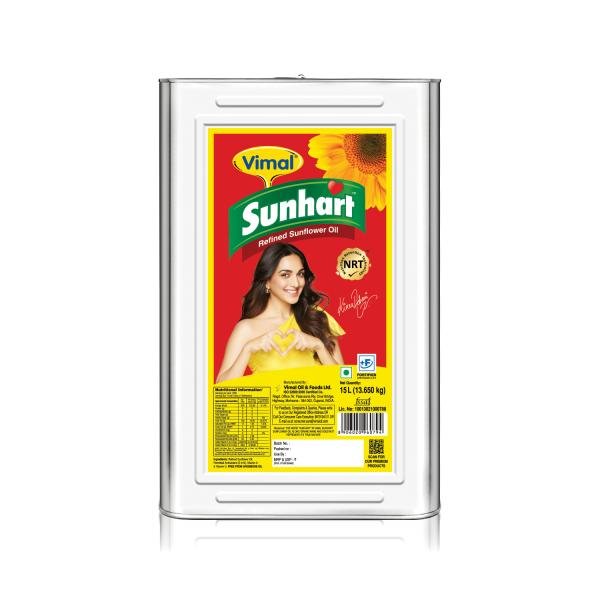 vimal sunhart refined sunflower oil 15 ltr tin product images orv6iqlhrmf p598599704 0 202302201530