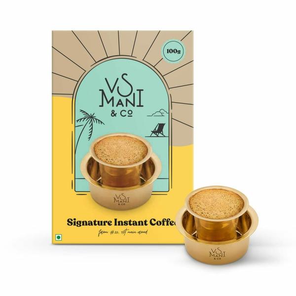 vs mani co instant coffee powder 100gm and traditional brass dawara tumbler combo product images orvhqwoyhmc p594869384 0 202210281450