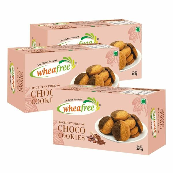 wheafree gluten free choco cookies pack of 3 x 200g each lactose free no maida best tea time snacks 100 vegetarian chocolate flavoured cookies product images orvx5xtm0qw p596879027 0 202301030634