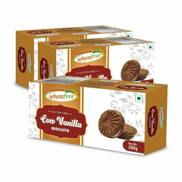 wheafree gluten free coco vanilla biscuits combo pack of 3 x 200g each tasty crunchy and flavoured biscuits best tea time snacks nutritional 100 natural and gluten free veg ingredients product images orvhnar8cqy p596879029 0 202301030635