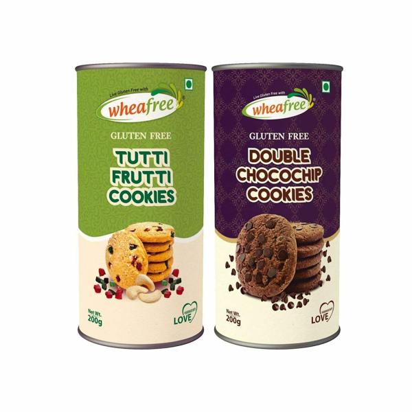 wheafree gluten free cookies combo tutti frutti double chocochip cookies 200g each tasty crunchy and flavourful biscuits best teatime snacks healthy and nutritious product images orvqnsc02aj p596879020 0 202301030625