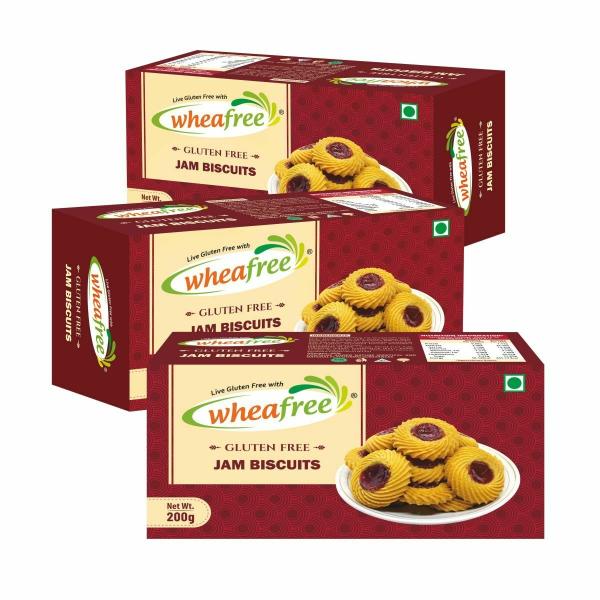 wheafree gluten free jam biscuits pack of 3 x 200g each tasty crunchy jam biscuits best teatime snacks vegetarian product images orvs1irya45 p596738417 0 202212310306