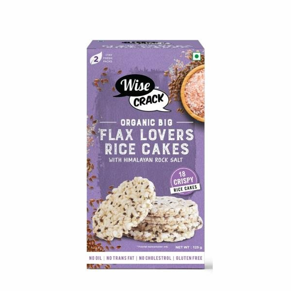 wisecrack organic rice cakes flax lovers gluten free no transfat no oil no cholestrol 125g each pack of 1 product images orvrooqx3v0 p595312239 0 202211141817