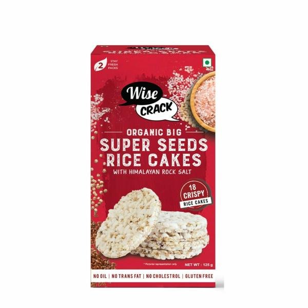 wisecrack organic rice cakes super seeds organic gluten free no transfat no oil no cholestrol 125g each pack of 1 product images orv4q8r7y38 p595312453 0 202211141827