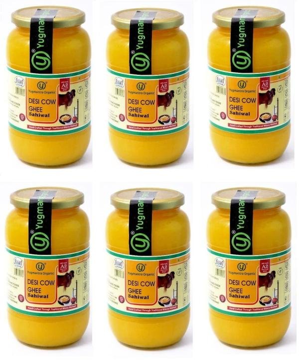 yugmantra organic foods 100 percent pure natural a2 milk sahiwal cows grass fed desi ghee 1 l pack of 6 product images orvyx7z5ib2 p595535014 0 202211250148