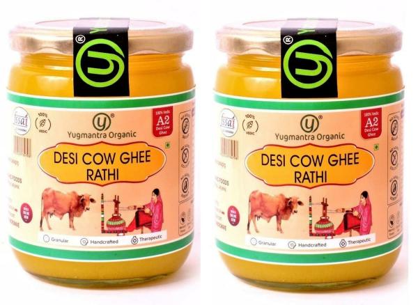 yugmantra organic foods 100 percent pure natural desi rathi cow ghee 500 ml pack of 2 product images orvuxvnkqbk p595595792 0 202211260451