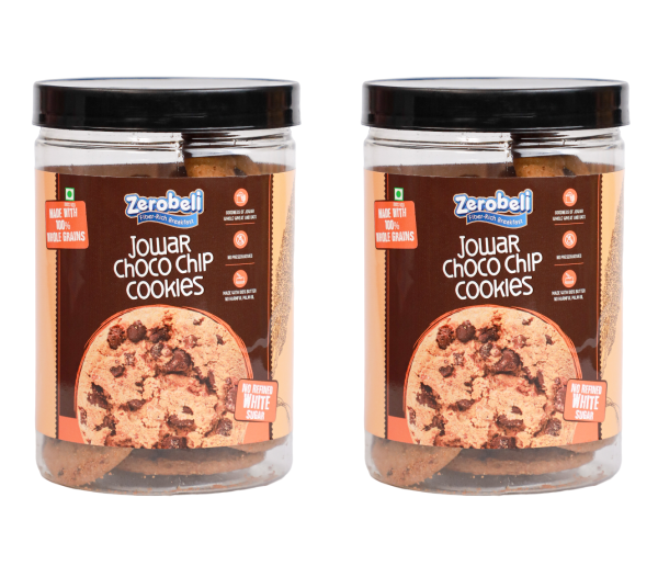 zerobeli 100 wholegrain jowar choco chip cookies 600g pack of 300g x2 jar no maida no palm oil product images orvtzfqgp7m p596274747 0 202212101937