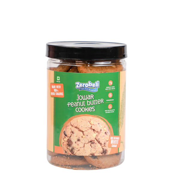 zerobeli 100 wholegrain jowar peanut butter cookies 300g jar no maida no preservatives or colors product images orvyxgt3dmw p596271919 0 202212101754